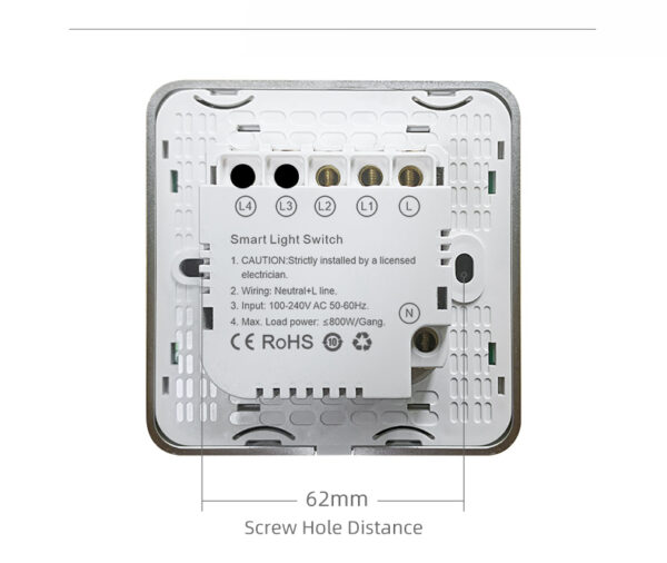 Smart Light Switch 2 gang ZigBee N+L line EU/UK homekit smart switch - Image 17