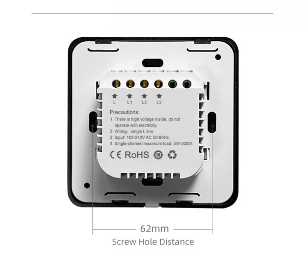 Smart Light Switch 3 gang No neutral ZigBee Single L line EU/UK smart switch alexa - Image 16