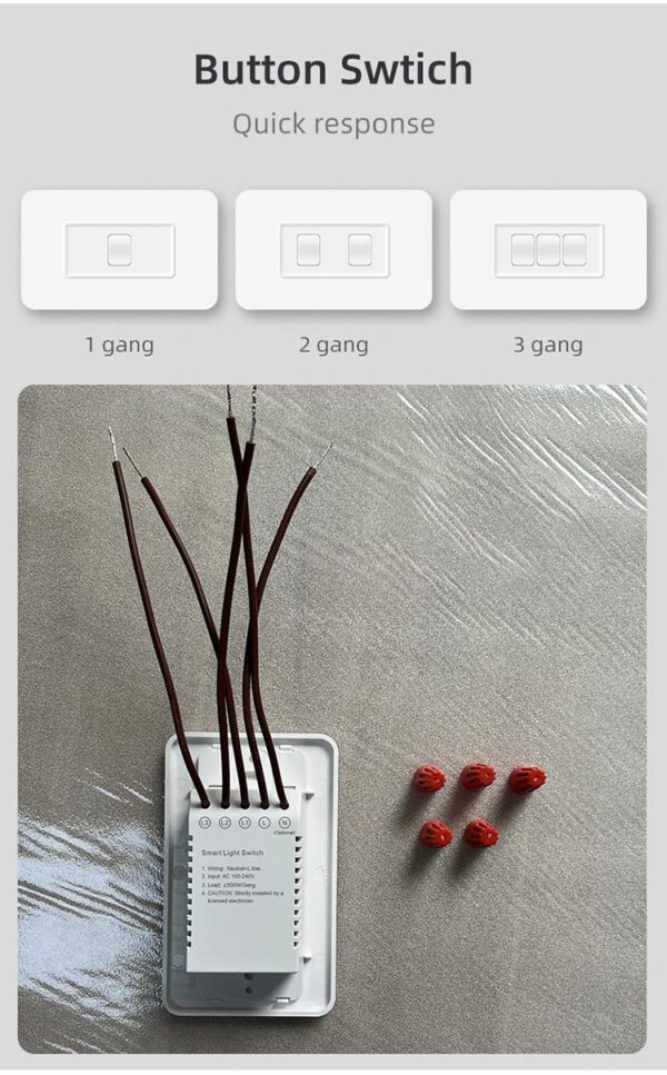 Smart Light Switch 1gang No neutral ZigBee N+L line & L line US alexa smart switch - Image 7