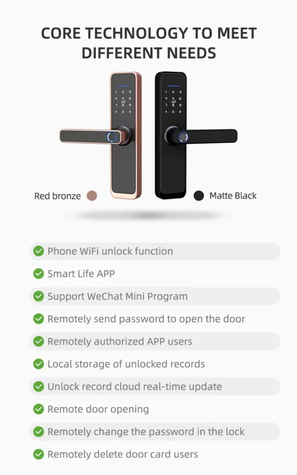 Smart Wi-Fi Wooden door lock - Image 12