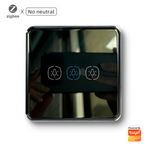 Smart Light Switch 3 gang No neutral ZigBee Single L line EU/UK smart switch alexa