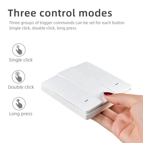 Wireless Scene Switch 3gang ZigBee Battery Switch smart light switch google home - Image 2