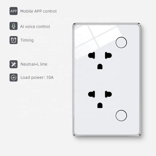 Smart Wall Socket 10A Wi-Fi N+Lline US - Image 2